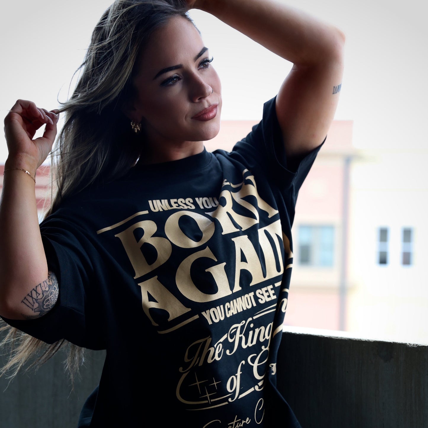 Cropped Black Tee